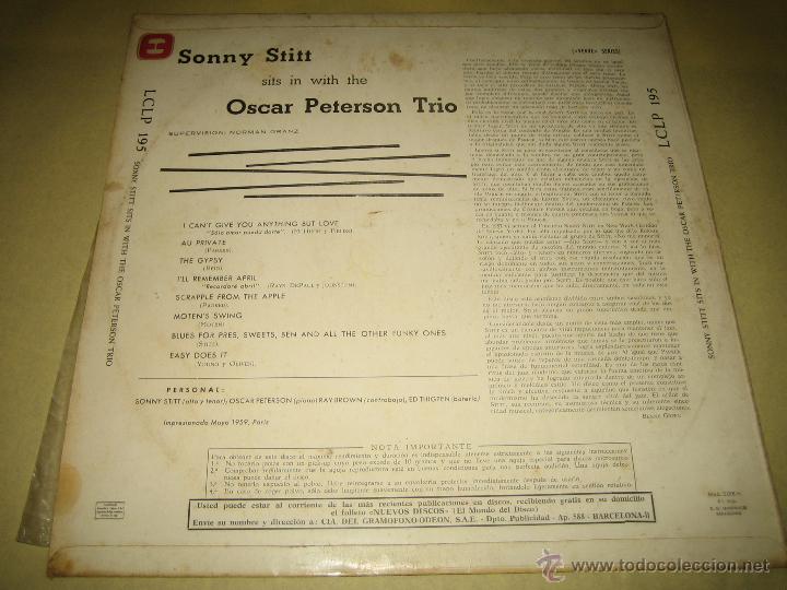 Discos de vinilo: SONNY STITT - ORIGINAL ESPA&Ntilde;OL 1962 - - Foto 2