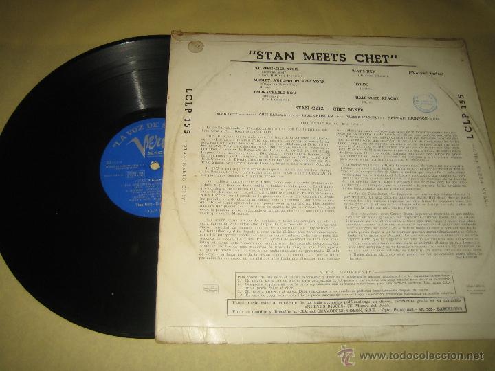 Discos de vinilo: STAN GETZ - ORIGINAL ESPA&Ntilde;OL 1960 - Foto 2