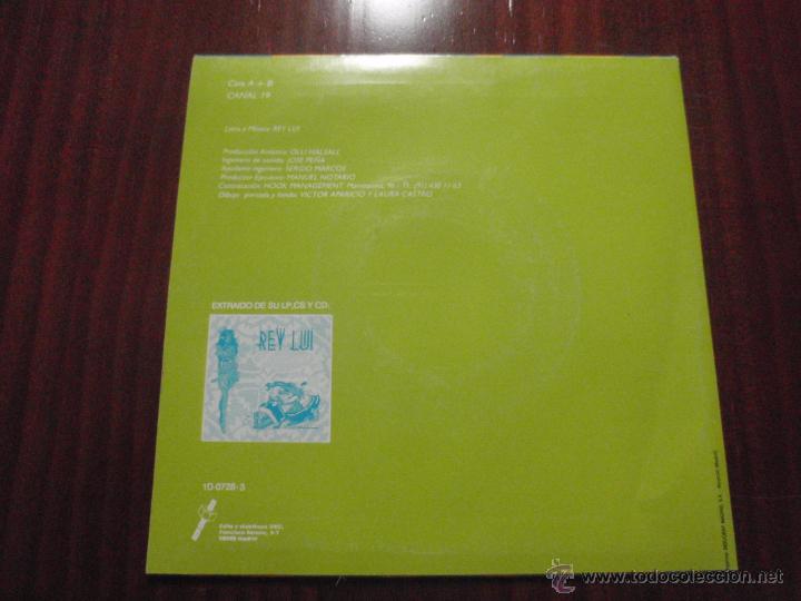 Discos de vinilo: REY LUI - CANAL 19. Single DRO 1990 - Foto 2