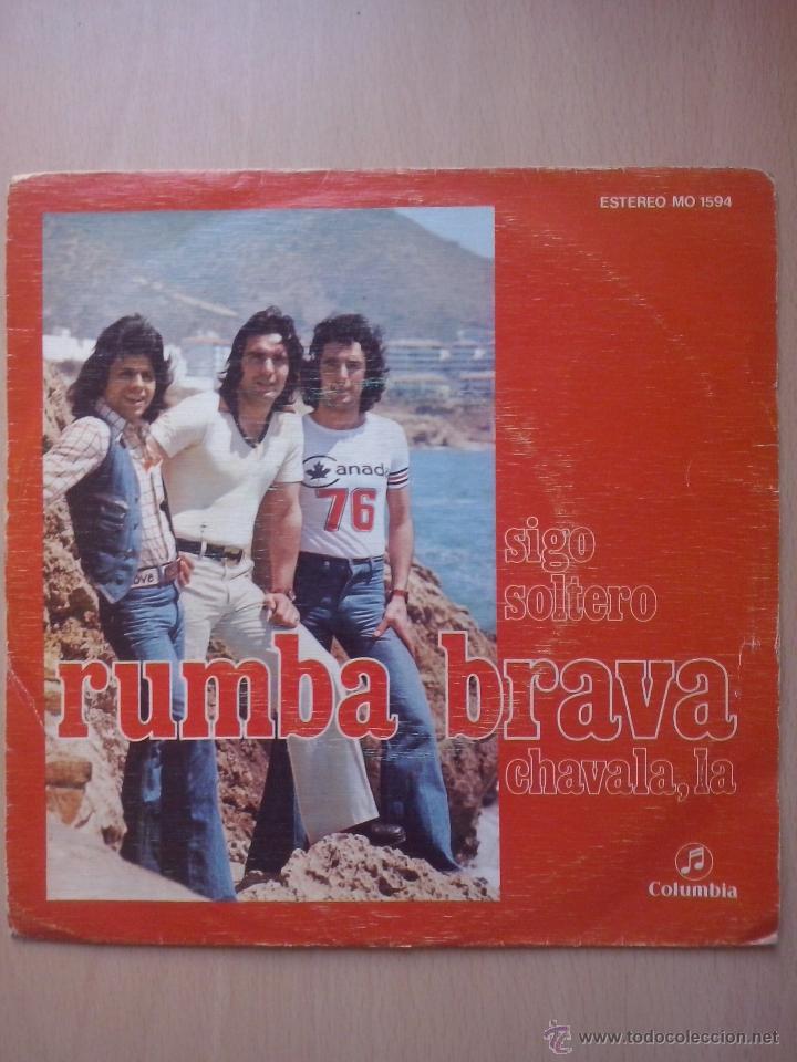 Disques de vinyle: rumba brava- sigo soltero/ chavala la- single columbia 1976 promocional