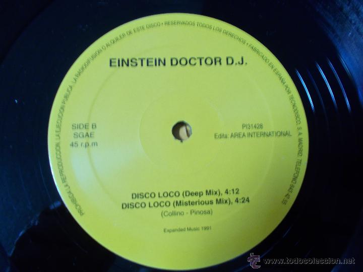 Discos de vinilo: EINSTEIN DOCTOR DJ. DISCO LOCO MAXI 12 - Foto 2
