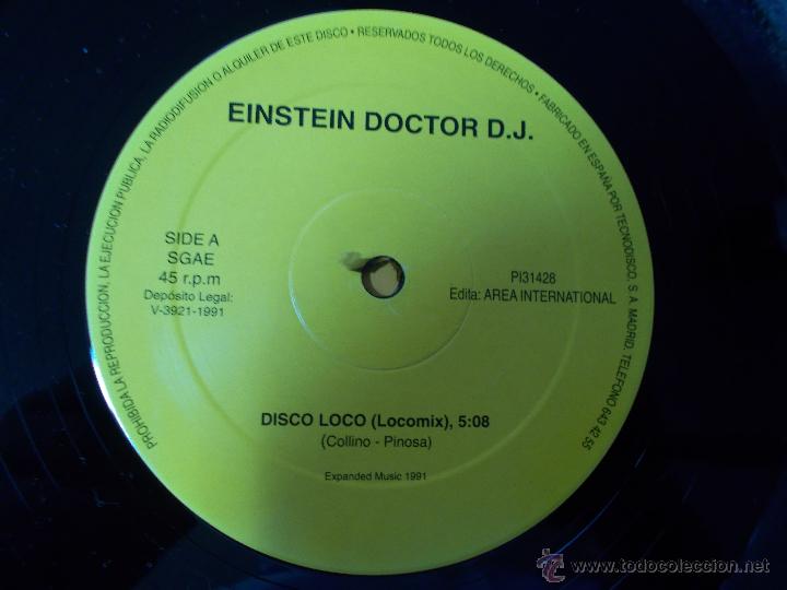 Discos de vinilo: EINSTEIN DOCTOR DJ. DISCO LOCO MAXI 12 - Foto 3