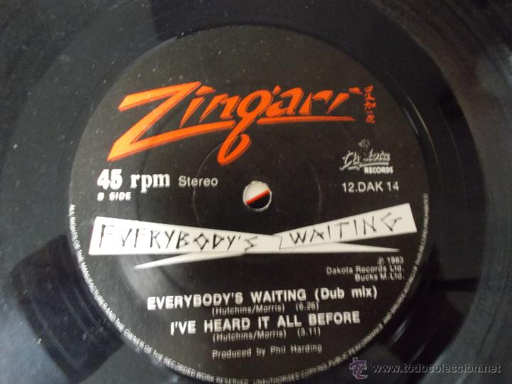 Discos de vinilo: ZINGARI. EVERYBODY&acute;S WAITING.MAXI 12 - Foto 2