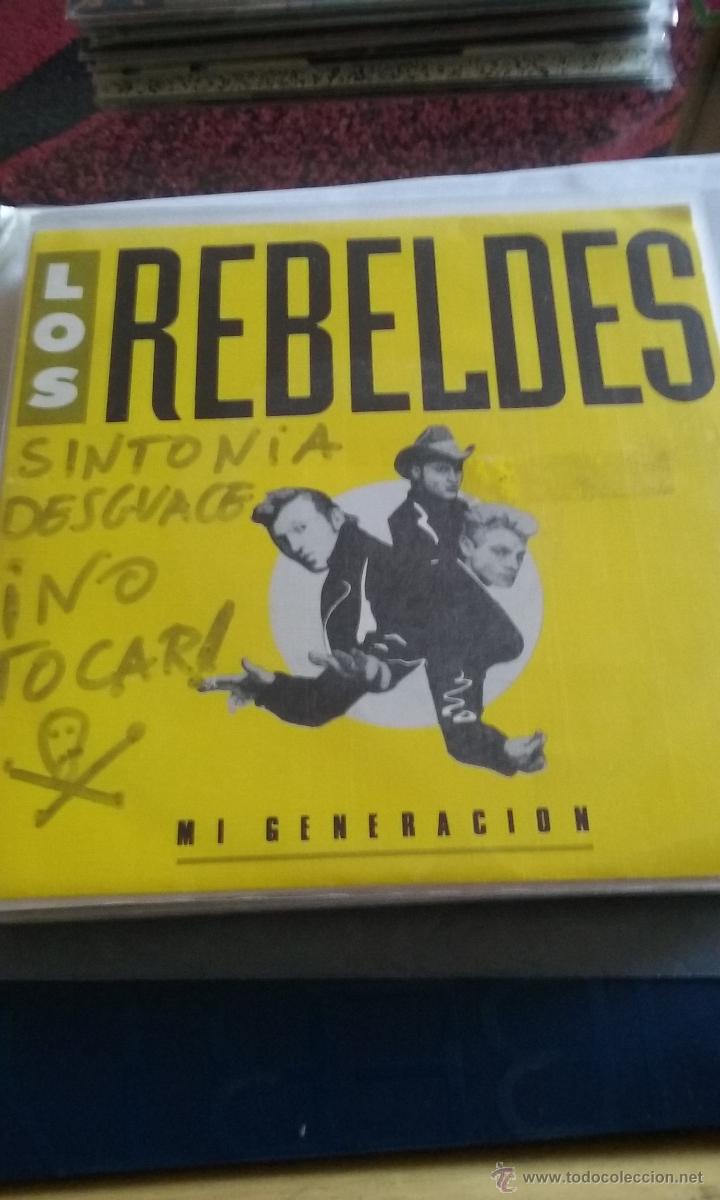 Discos de vinilo: SG LOS REBELDES.Mi generaci&oacute;n EPIC 1988. - Foto 1