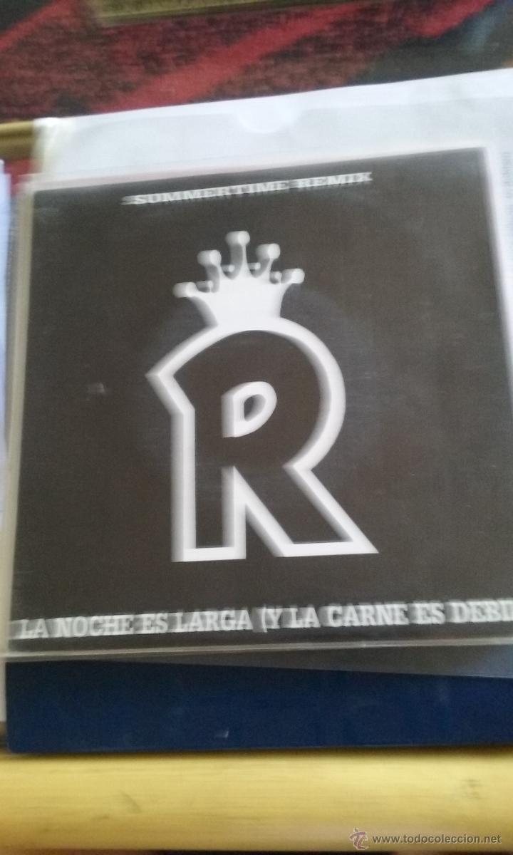 Disques de vinyle: SG LOS REBELDES.La noche es larga (y la carne es d&eacute;bil) EPIC 1991. PROMO