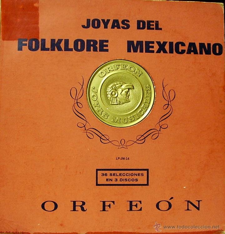 Vinyl records: JOYAS DEL FOLKLORE MEXICANO-CONJUNTO ARPAS Y GUITARRAS DE M&Eacute;XICO + BANDA DE GENARO NU&Ntilde;EZ +