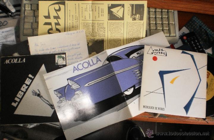 Discos de vinilo: acolla lote 3 primeros singles libre-triste carretera-mercader de nubes.con hojas promo.en perfecto