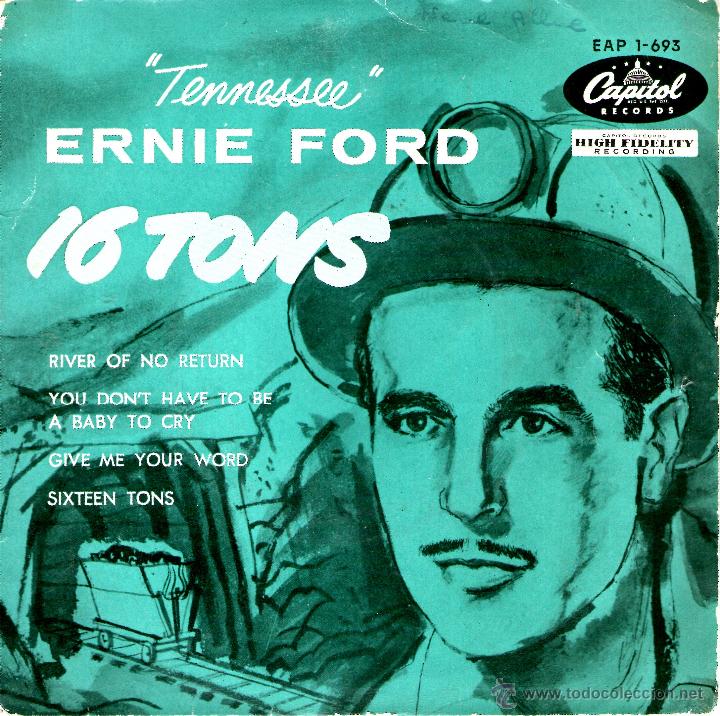 Discos de vinilo: TENNESSEE ERNIE FORD - 16 TONS - Foto 1