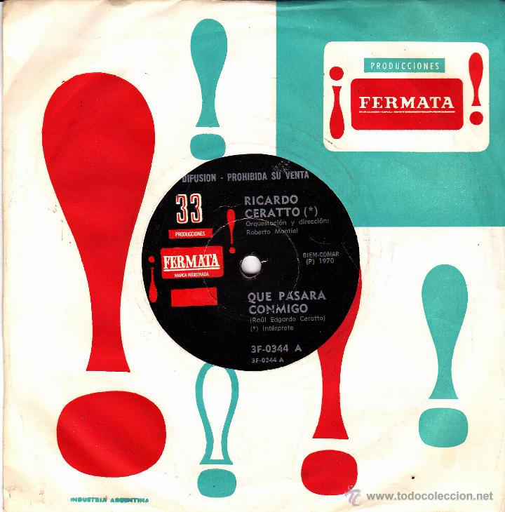 Discos de vinil: RICARDO CERATTO-QUE PASARA CONMIGO + FUE EN CONSTITUCI&Oacute;N SINGLE VINILO SIN PORTADA PROMOCIONAL SPAIN