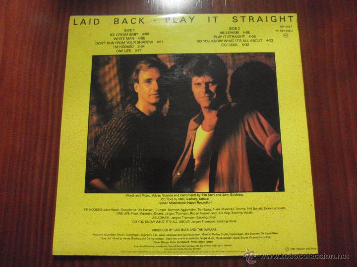 Discos de vinilo: LAID BACK - PLAY IT STRAIGHT. LP Mercury 1985 - Foto 2
