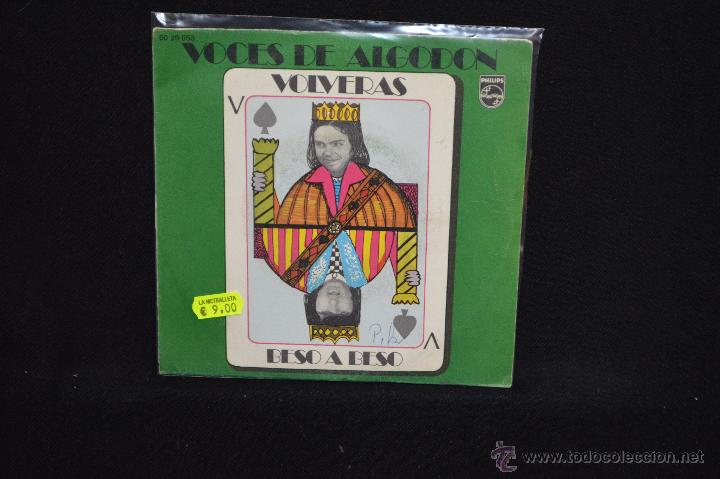 Disques de vinyle: VOCES DE ALGODON - VOLVERAS / BESO A BESO - SINGLE