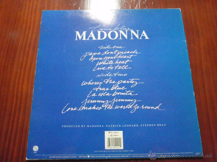 Discos de vinilo: MADONNA - TRUE BLUE. LP WEA, 1986 - Foto 2