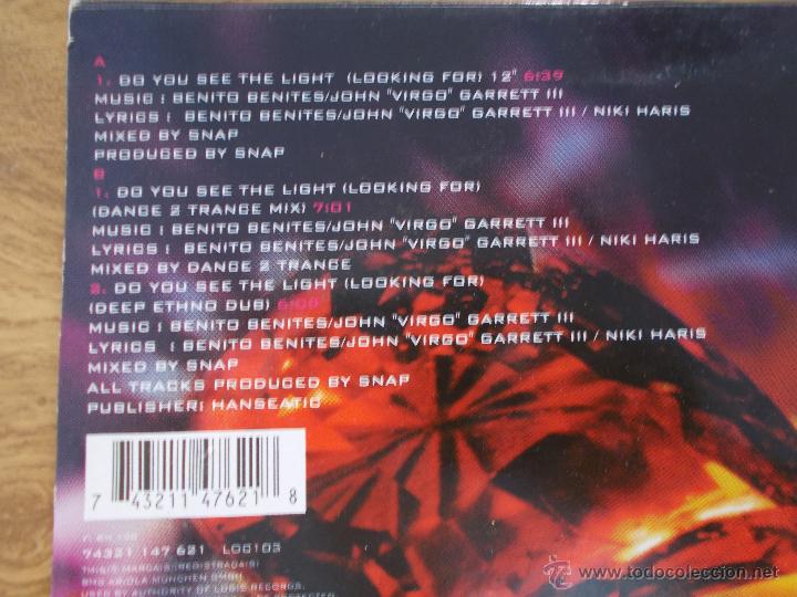 Discos de vinilo: SNAP.  DO YOU SEE THE LIGHT. MAXI 12 - Foto 3