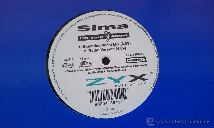 Discos de vinilo: Sima - Im Your Angel - 1995 - Foto 1