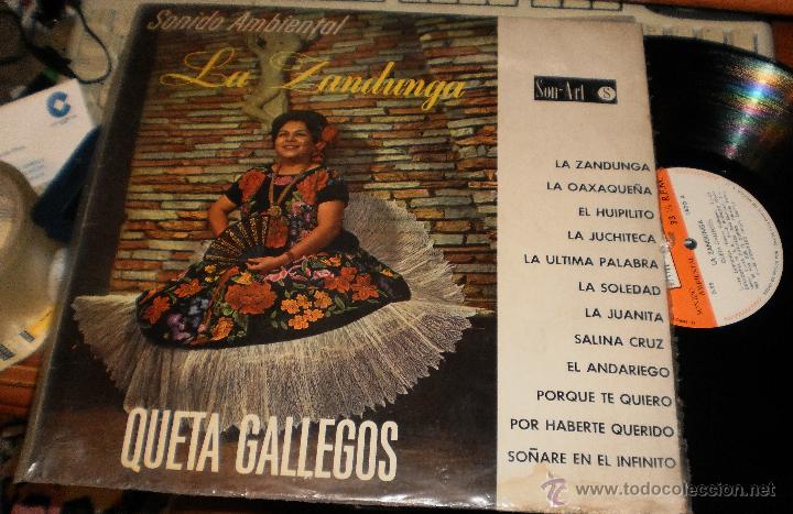 Vinyl records: queta gallegos lp la zandunga.mexico