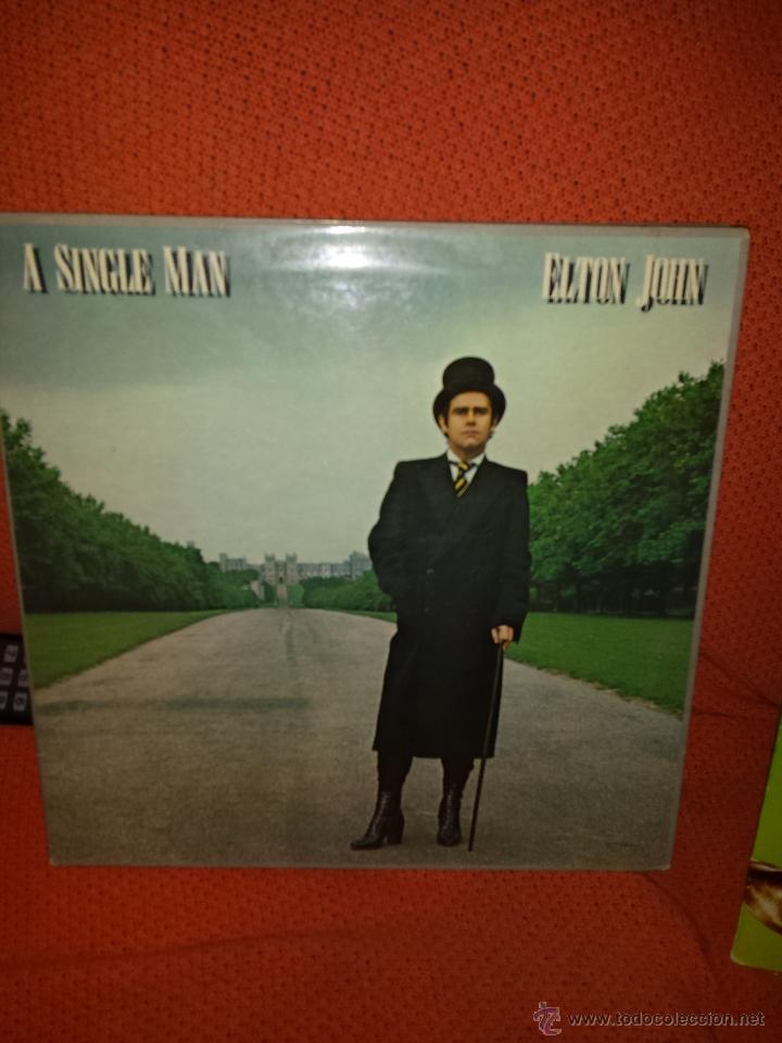 Discos de vinilo: LP ELTON JOHN - A SINGLE MAN - Foto 1