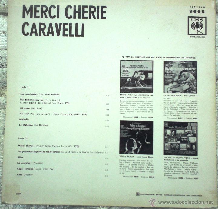 Discos de vinilo: LP argentino de Caravelli a&ntilde;o 1966 - Foto 2
