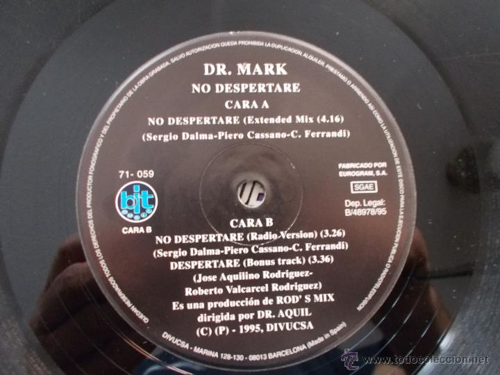 Discos de vinilo: DR. MARK. NO DESPERTAR&Eacute;. MAXI 12 - Foto 2