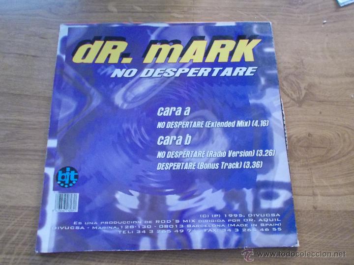 Discos de vinilo: DR. MARK. NO DESPERTAR&Eacute;. MAXI 12 - Foto 4