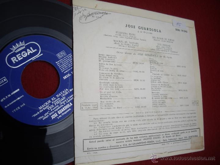 josé guardiola: ep 1959 regal  pequeñ - Comprar Discos EP Vinilos  de Solistas Españoles años 50 y 60 en todocoleccion - 51561886
