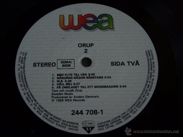 Discos de vinilo: ORUP ( 2 ) 1989 - GERMANY LP33 WEA - Foto 5