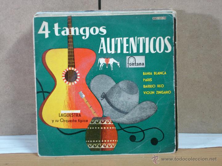 Disques de vinyle: Laguestra y su Orquesta Tipica - 4 Tangos Autenticos - Fontana 463 121 TE - 1960