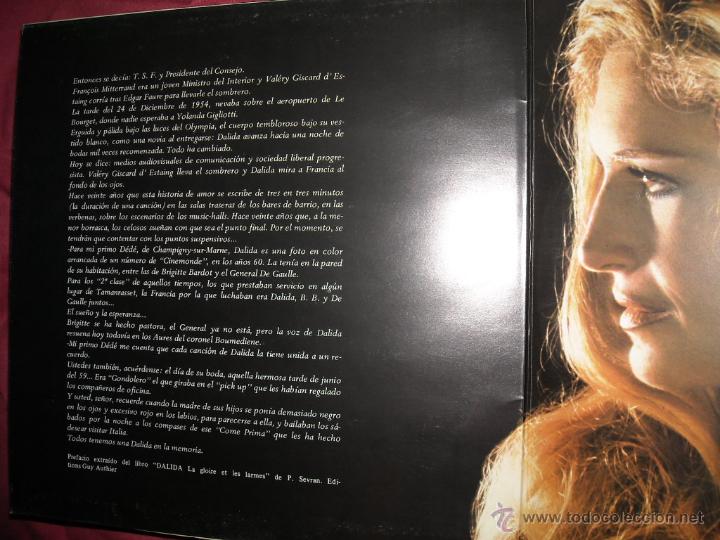 Discos de vinilo: DALIDA: CAPTAIN SKY FEMME EST LA NUIT LP PROMOCIONAL ESPAÑOL 1977 SELLO POPLANDIA VER FOTO - Foto 3 - 51627924