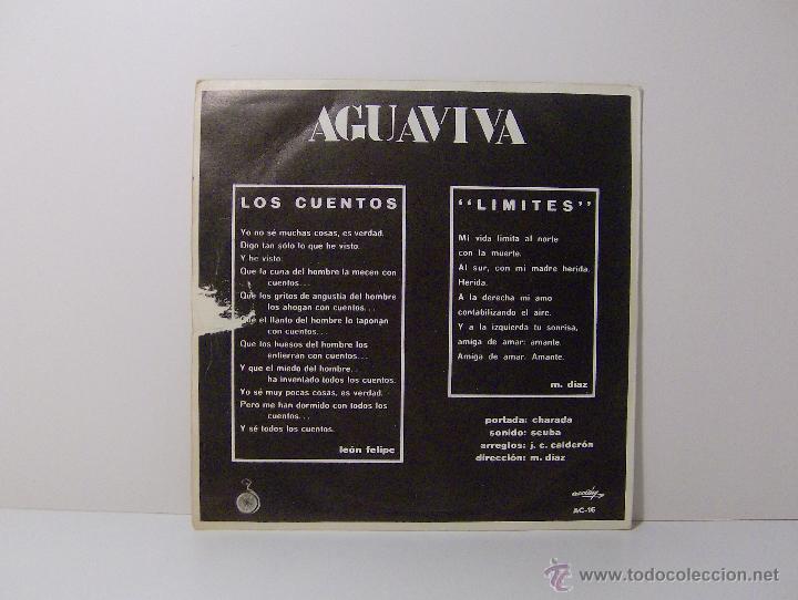 Discos de vinilo: AGUAVIVA. LOS CUENTOS - LIMITES 1970 - Foto 2