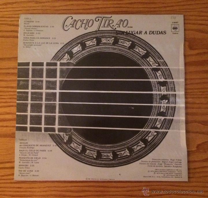 Discos de vinilo: CACHO TIRAO - SIN LUGAR A DUDAS - LP - VINILO - Foto 2