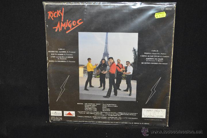 Discos de vinilo: RICKY AMIGOS - DELIRIOS - LP - Foto 2