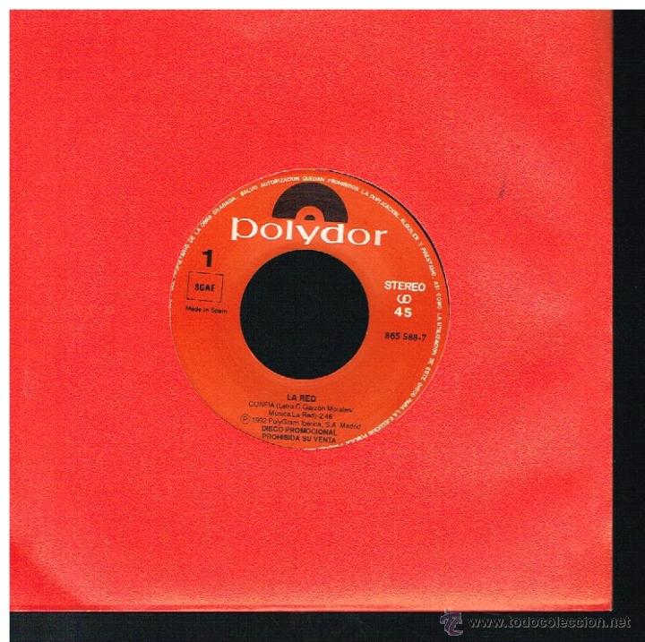 Discos de vinilo: La Red - Conf&iacute;a - Single 1992 - Promo - Como nuevo - Foto 1