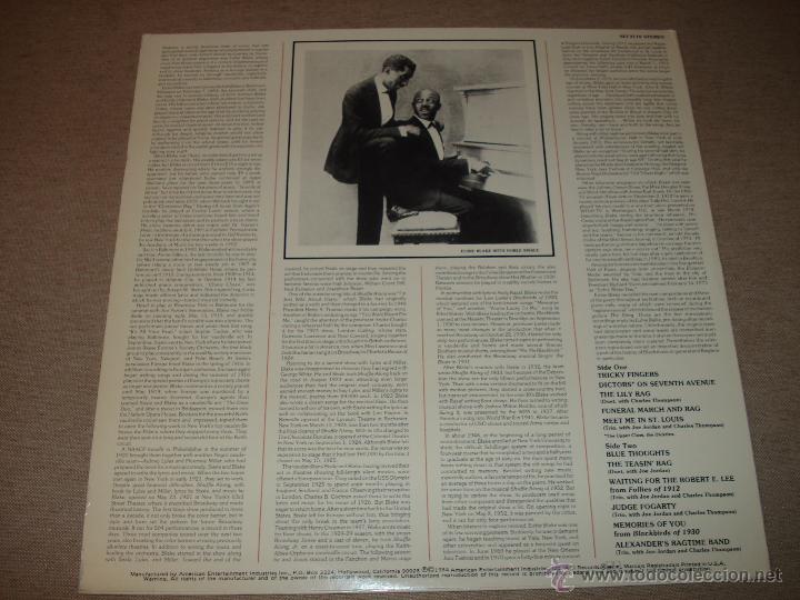 Discos de vinilo: THATS RAGTIME EUBIE BLAKE - Foto 3