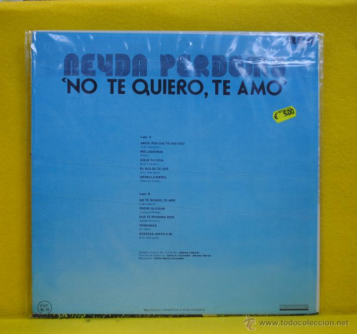 Discos de vinilo: NEYDA PERDOMO - NO TE QUIERO TE AMO - LP - Foto 2