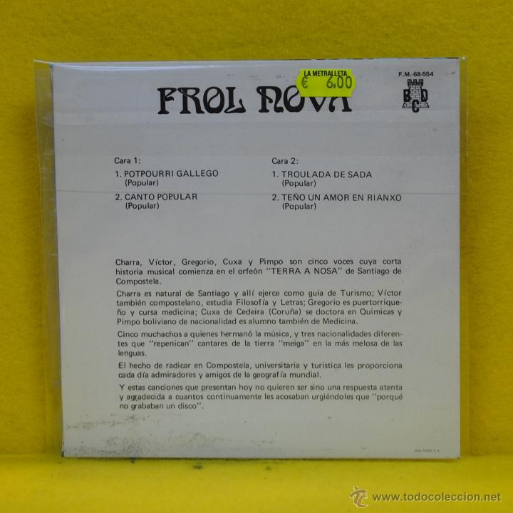 Discos de vinilo: FROL NOVA FROL NOVA - SINGLE - Foto 2