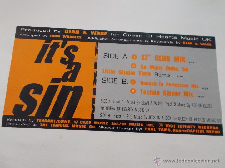 Discos de vinilo: MIQUEL BROWN IT&acute;S A SIN MAXI 12. - Foto 3