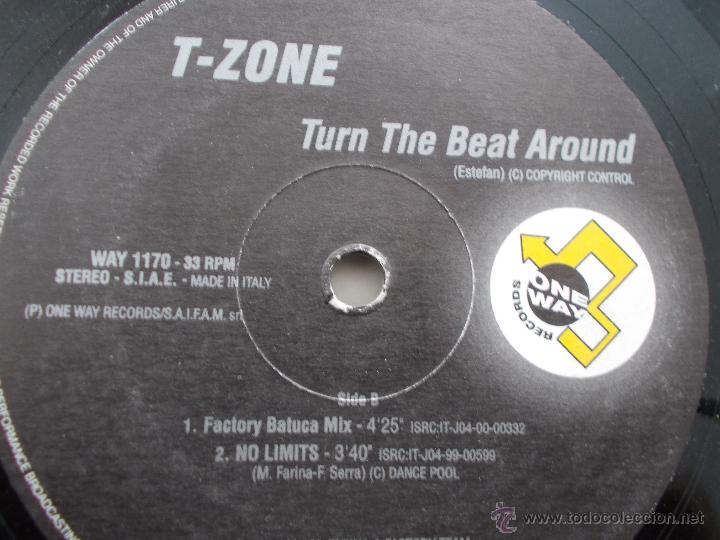 Discos de vinilo: T-ZONE. TURN THE BEAT AROUND MAXI 12. - Foto 2