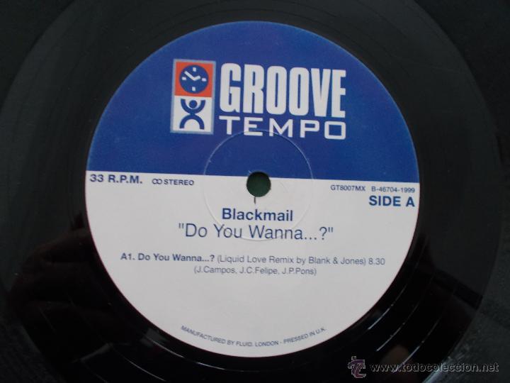 Discos de vinilo: BLACKMAIL. DO YOU WANNA MAXI 12. - Foto 2