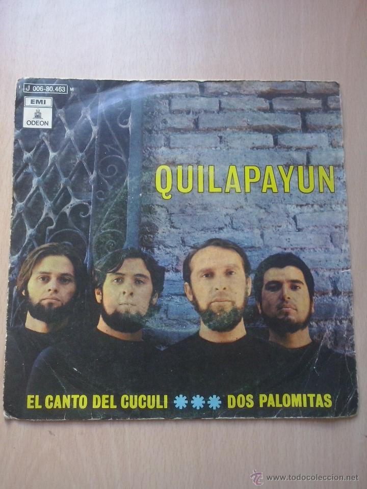 Disques de vinyle: quilapayun- el canto del cuculi/ dos palomitas- single odeon 1971