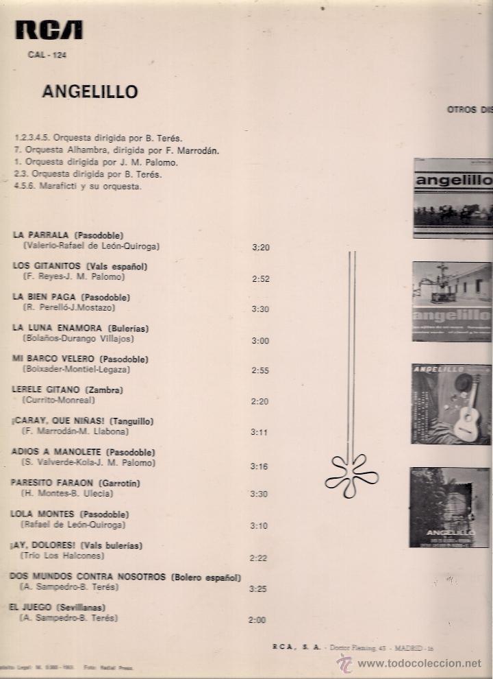 Discos de vinilo: ANGELILLO  (LP. Camden / RCA, 1969) - Foto 2