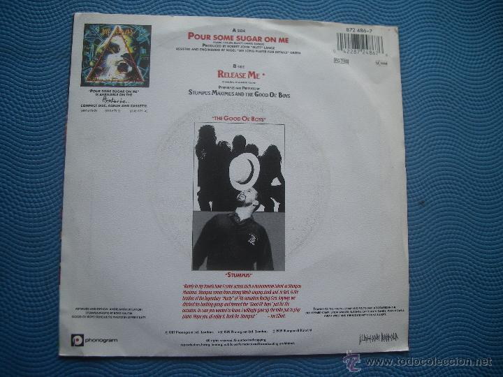 Discos de vinilo: DEF LEPPARD POUR SOMME SUGAR ON ME SINGLE HOLANDA 1989 PDELUXE - Foto 2 - 51773755