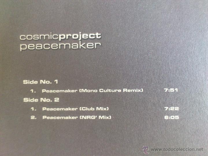 Discos de vinilo: COSMIC PROJECT - PEACEMAKER - MAXI - VINILO - 12 - NERVE - 2000 - Foto 3