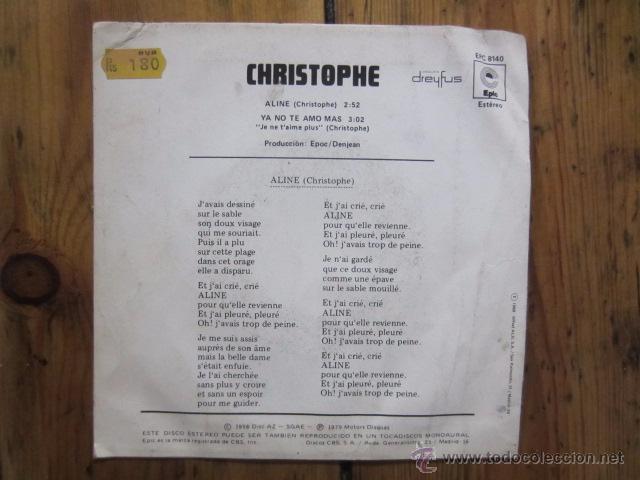 Discos de vinilo: CHRISTOPHE ALINE - Foto 2