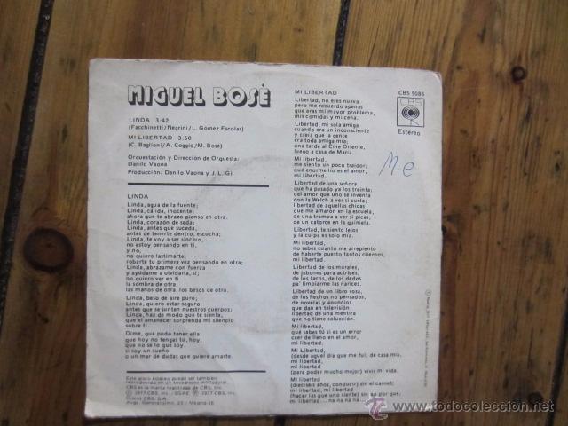 Discos de vinilo: MIGUEL BOS&Egrave; - LINDA - Foto 2