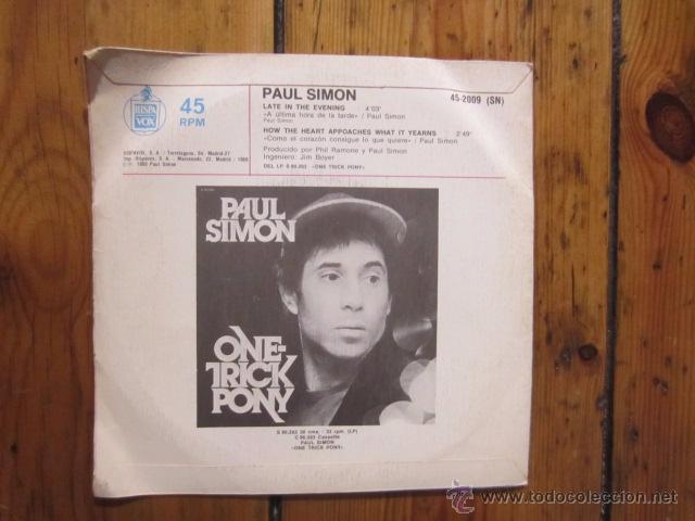 Discos de vinilo: PAUL SIMON - LATE IN THE EVENING - Foto 2