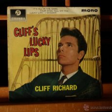 Discos de vinilo: CLIFF'S LUCKY LIPS - CLIFF RICHARD (1963 MADE IN ENGLAND) . Lote 51827918