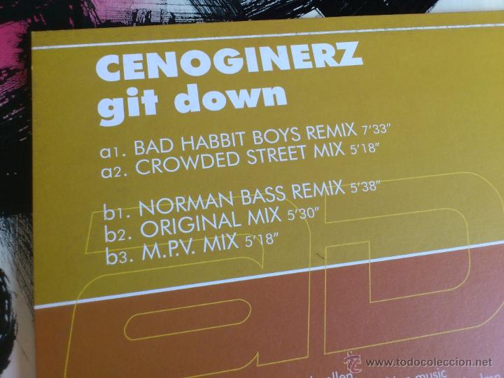 Discos de vinilo: CENOGINERZ - GIT DOWN - MAXI - VINILO - ADN PROGRESSIVE - VALE MUSIC - 2002 - Foto 3