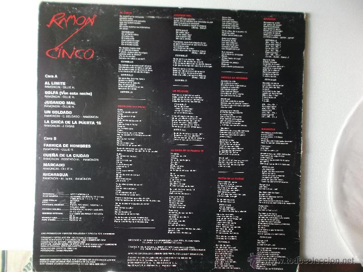 Discos de vinilo: RAMONCIN RAMON CINCO - HISPAVOX 1984 CON PANFLETO - Foto 4