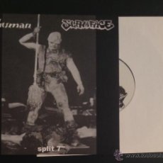 Discos de vinilo: SINGLE EP VINILO INHUMAN / SLAMFACE SPLIT 7 NYHC. Lote 51958296