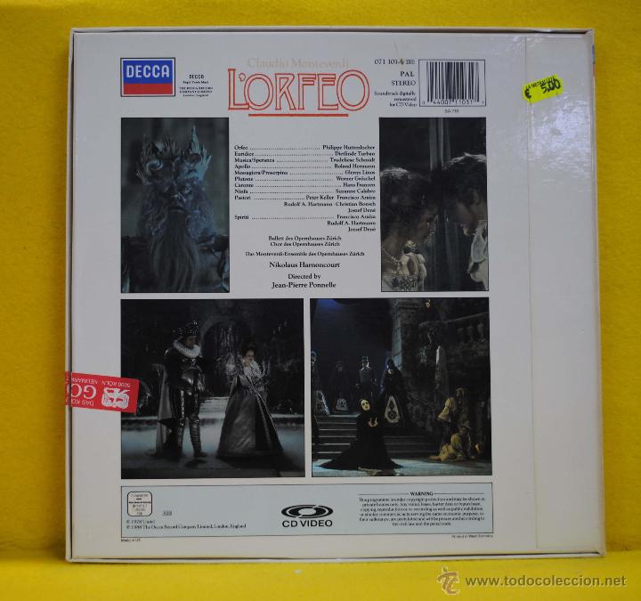 Discos de vinilo: CLAUDIO MONTEVERDI - LORFEO - LASERDISC - Foto 2