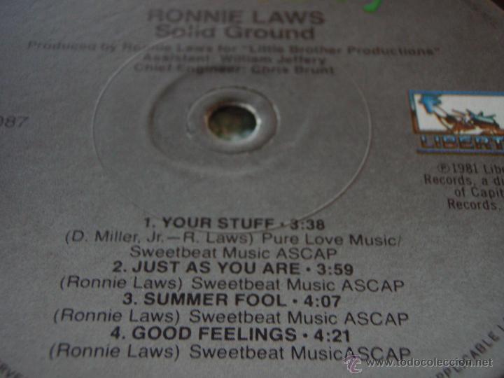 Discos de vinilo: Ronnie Laws &ndash; Solid Ground, US 1981 Liberty - Foto 4